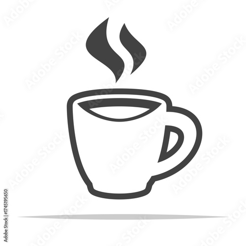 A cup of warm milk outline icon transparent vector isolated