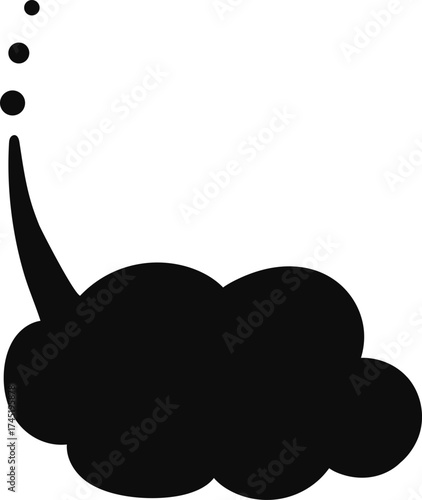 Thought bubble cloud for ideas and imagination