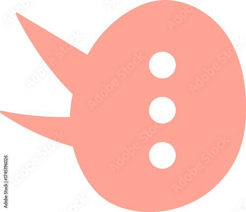 Pink speech bubble messaging icon showing chat activity