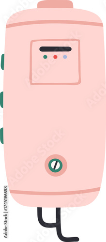 Electric water heater heating water for home