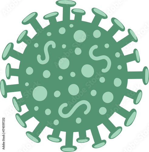 Coronavirus pathogen flat illustration representing global pandemic