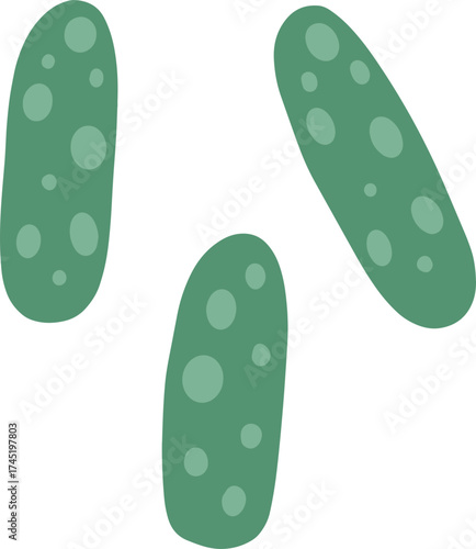 Green pickles cartoon design pattern on white