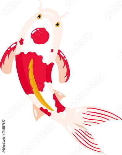 Koi fish swimming representing good luck and prosperity