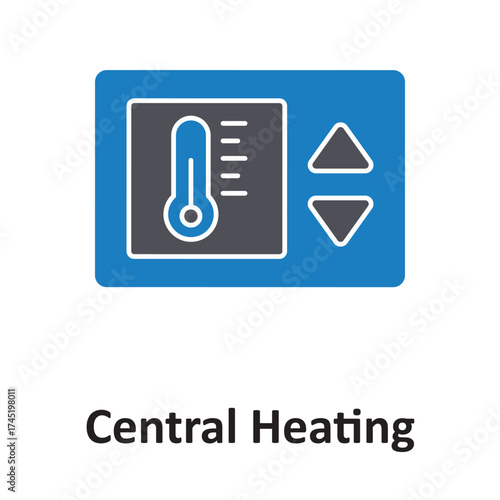 Central heating Vector icon which can easily modify or edit