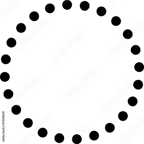 Black dots showing circular loading progress icon