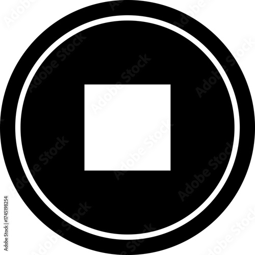 Media stop button icon for user interface