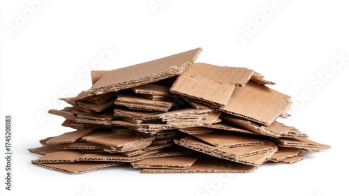Wallpaper Mural Stack of cardboard pieces on white background. Artificial intelligence image Torontodigital.ca