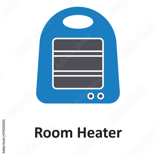 Electric heater Vector icon which can easily modify or edit