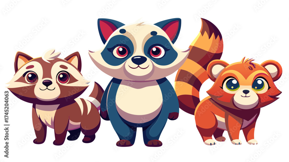 Fototapeta premium animal, fox, cartoon, skunk, vector, dog, illustration, cat, love, set, baby, teddy bear, toy, fun, art, cute, pet, brown, pink, orange, blue, heart, funny, character, adorable, kid, valentine, animal