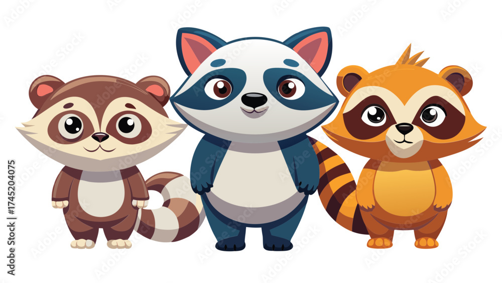 Fototapeta premium animal, fox, cartoon, skunk, vector, dog, illustration, cat, love, set, baby, teddy bear, toy, fun, art, cute, pet, brown, pink, orange, blue, heart, funny, character, adorable, kid, valentine, animal
