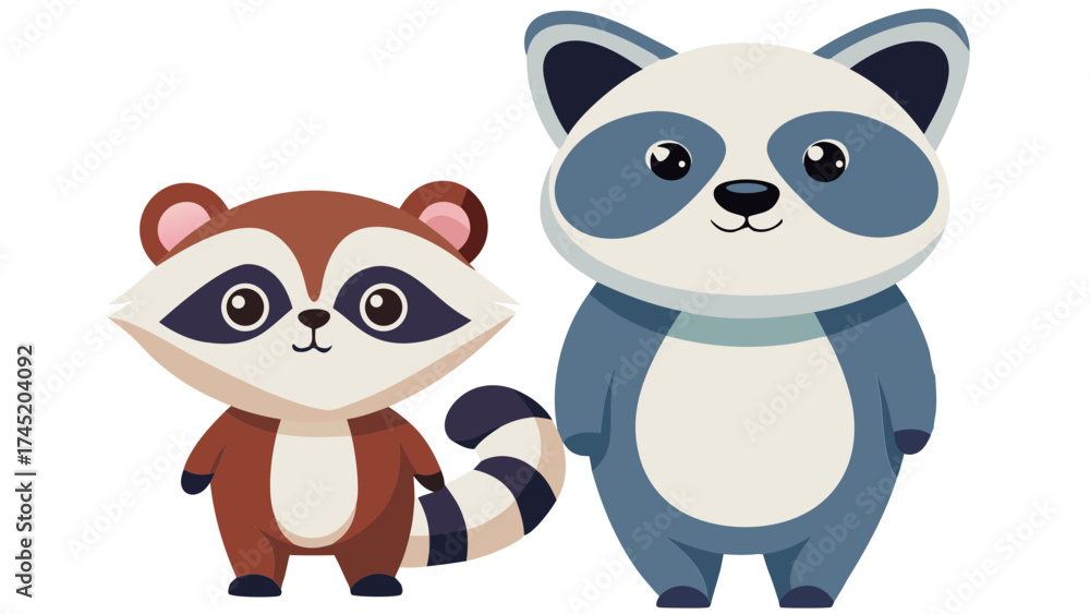 Obraz premium animal, fox, cartoon, skunk, vector, dog, illustration, cat, love, set, baby, teddy bear, toy, fun, art, cute, pet, brown, pink, orange, blue, heart, funny, character, adorable, kid, valentine, animal