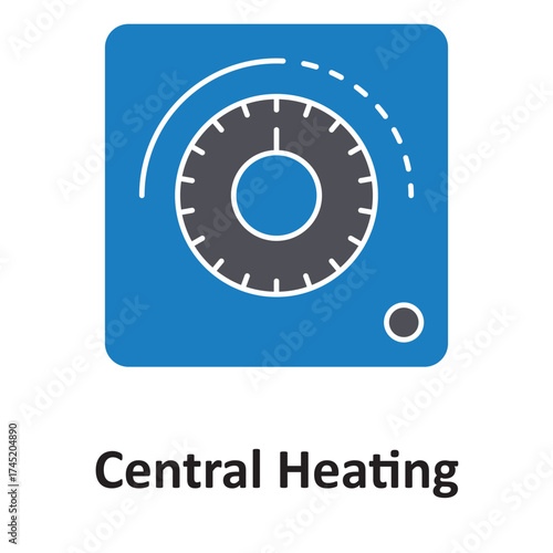 Central heating Vector icon which can easily modify or edit