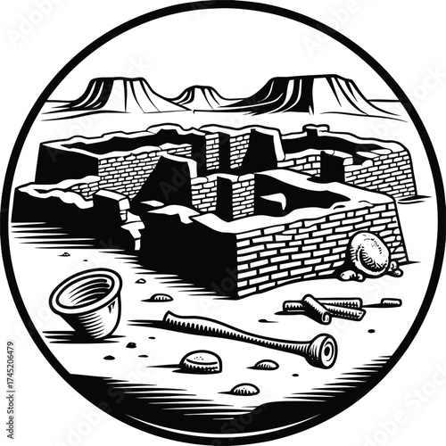 Ancient Ruins Landscape
