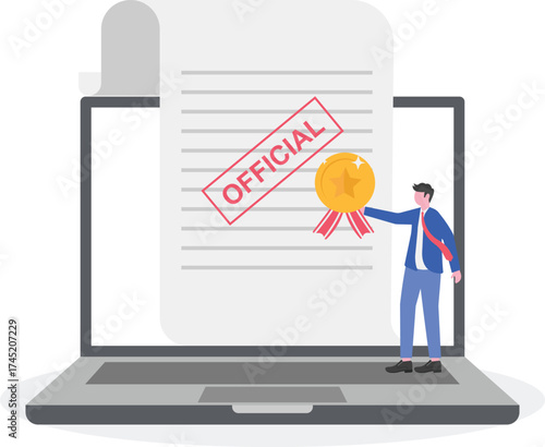 Flat privacy policy, official document information in form of text, protecting your privacy concept.

