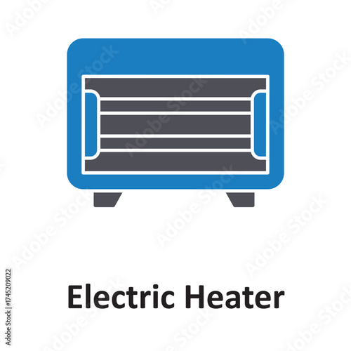 Electric heater Vector icon which can easily modify or edit