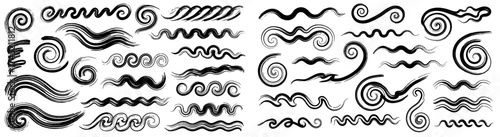 Retro Hand-Drawn Vintage Bows, Wreaths, Frames and Decorative Elements, ribbons set in a Cute, Whimsical Style. Doodle Borders for cards and invites, perfect for scrapbooking, gifts, trendy design