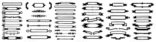 Hand-Drawn Frames and Ribbons: A Versatile Vector Set with Decorative Borders, Vintage Details and Cute Bows. For Invitations, Photo Displays, Scrapbooking, and Adding a Personalized Touch to Design P