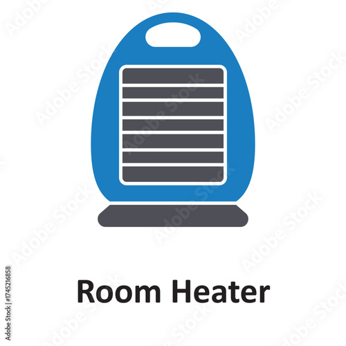 Electric heater Vector icon which can easily modify or edit