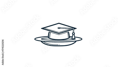 Wallpaper Mural Graduation cap on a plate symbolizing achievement (34) Torontodigital.ca