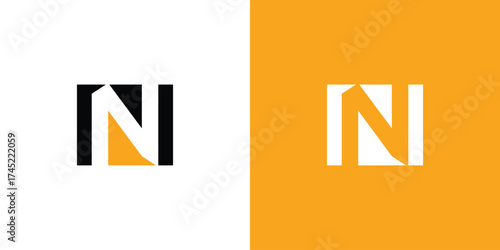 Creative letter N logo design with modern concept