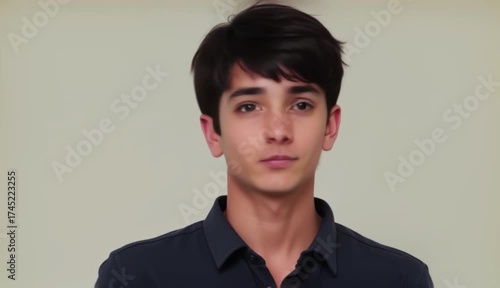 Refusal: Young Man Shaking His Head