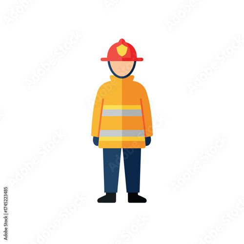 Firefighter in Uniform A Symbol of Bravery and Service.