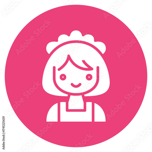 Maid icon vector image. Can be used for House Cleaning.