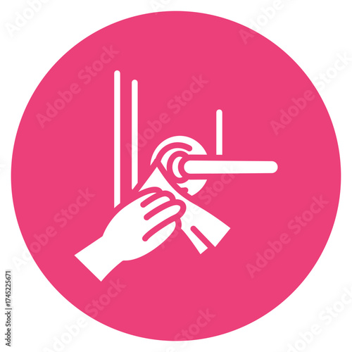 Cleaning Door Handle icon vector image. Can be used for House Cleaning.