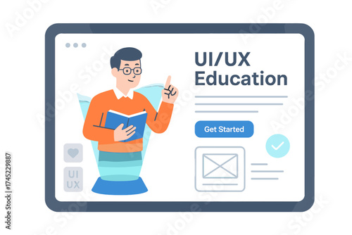 Engaging ui ux design learning with modern holographic interface