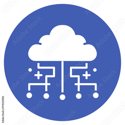 Cloud Network icon vector image. Can be used for Web Marketing.