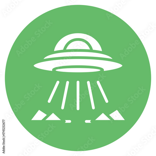 Space Invasion icon vector image. Can be used for Science Fiction.