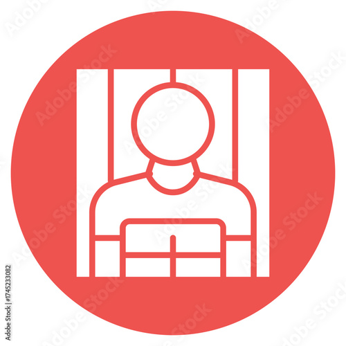 Prisoner icon vector image. Can be used for Prison.
