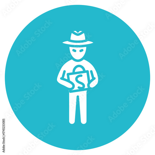Robber icon vector image. Can be used for Prison.
