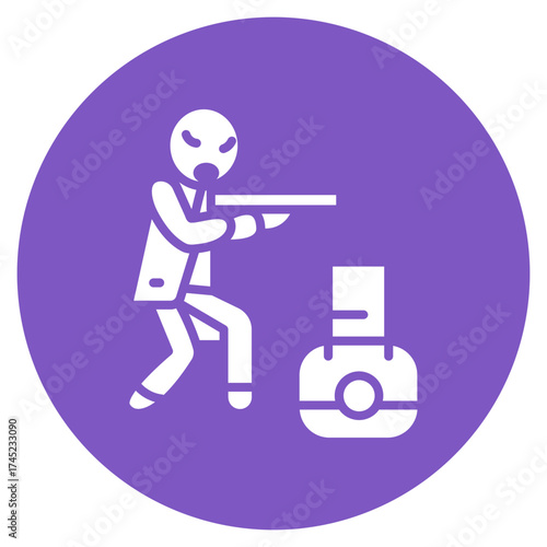 Bank Robbery icon vector image. Can be used for Prison.
