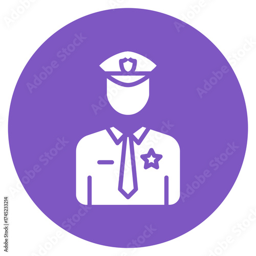 Police Officer icon vector image. Can be used for Prison.