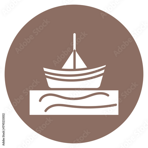 Boat Sink icon vector image. Can be used for Natural Disaster.