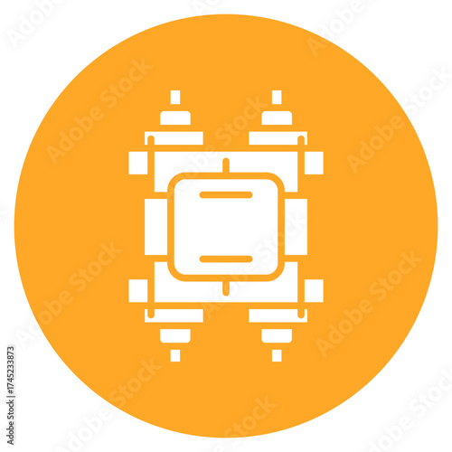 Transformer icon vector image. Can be used for Electric Circuits.