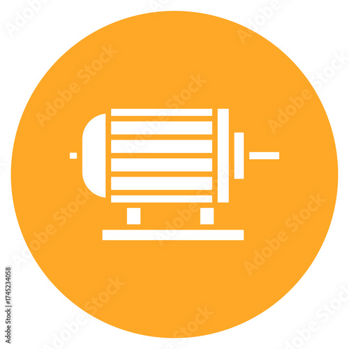 Dc Motor icon vector image. Can be used for Electric Circuits.