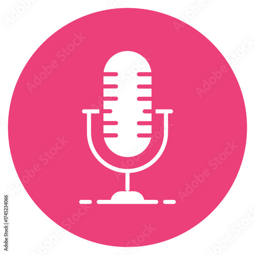 Microphone icon vector image. Can be used for Electric Circuits.
