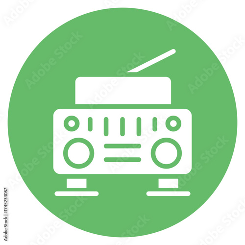 Radio icon vector image. Can be used for Electric Circuits.