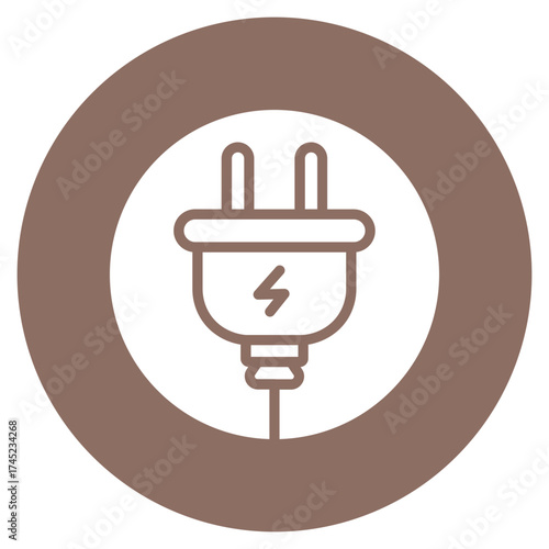 Extension Cord icon vector image. Can be used for Electric Circuits.