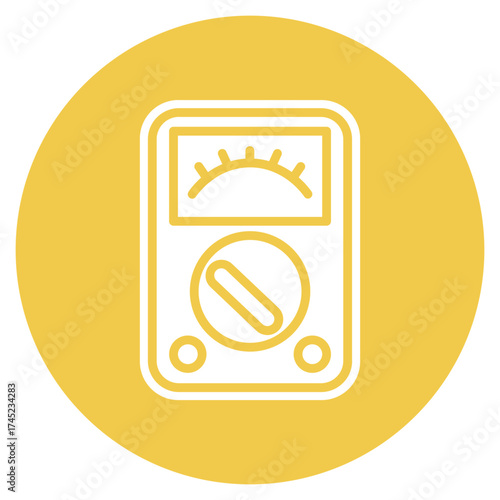 Multimeter icon vector image. Can be used for Electric Circuits.