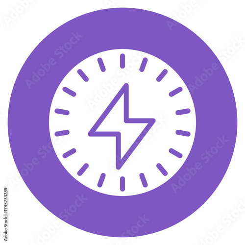 Voltmeter icon vector image. Can be used for Electric Circuits.