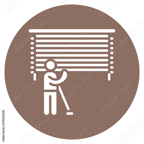 Cleaning Blinds icon vector image. Can be used for Cleaning and Dusting.