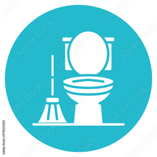 Cleaning Toilet icon vector image. Can be used for Cleaning and Dusting.