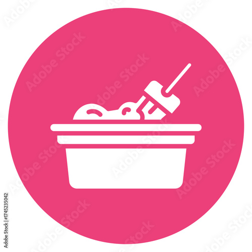 Cleaning Tub icon vector image. Can be used for Cleaning and Dusting.