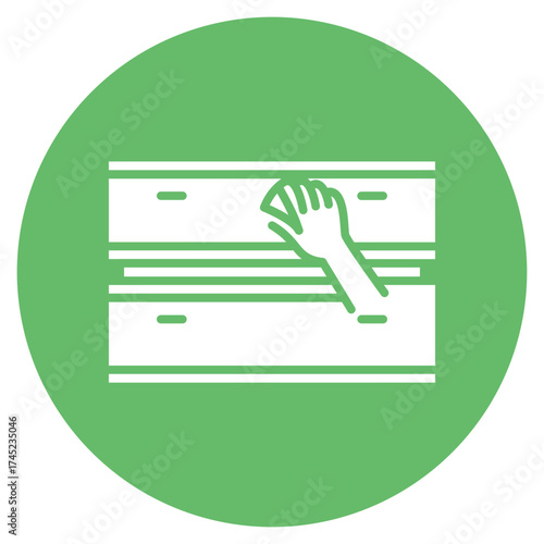 Cleaning Drawers icon vector image. Can be used for Cleaning and Dusting.