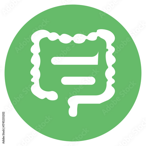 Large Intestine icon vector image. Can be used for Human Anatomy.