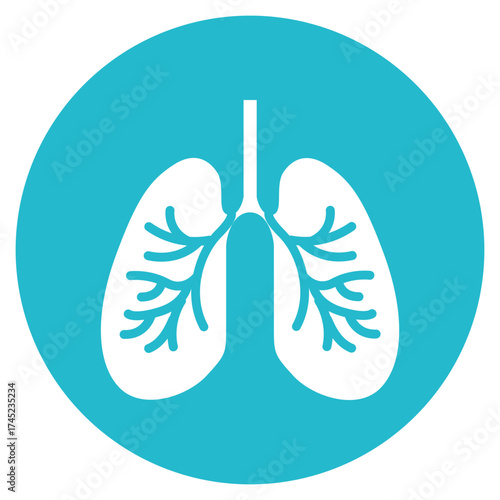 Lungs icon vector image. Can be used for Human Anatomy.
