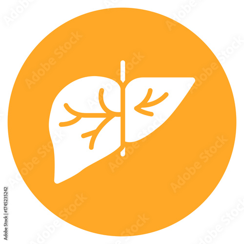 Liver icon vector image. Can be used for Human Anatomy.